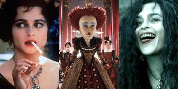 3 escenas distintas de 3 películas representadas por Helena Bonham Carter