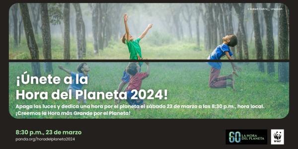 Cartel informativo de la Hora del Planeta 2024