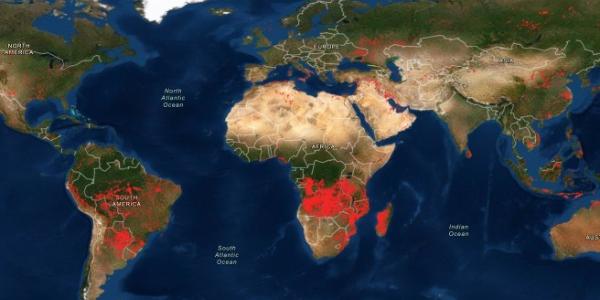 Mapa de los incendios silenciosos en tiempo real