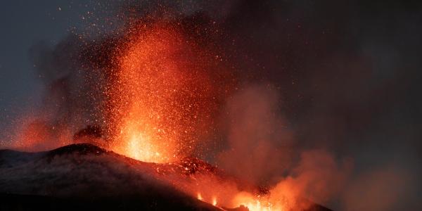 Lava volcánica de La Palma