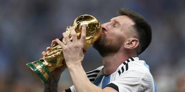 Messi celebrando la victoria 