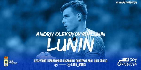 Lunin, nuevo fichaje del Real Oviedo.
