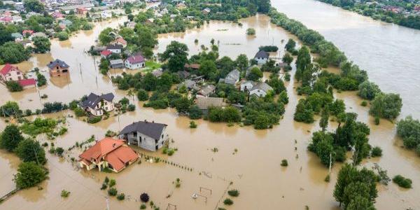 Inundaciones en una ciudad de Ucrania