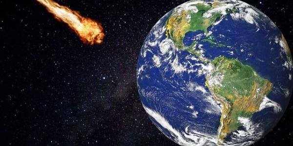 Meteorito llegando a la Tierra