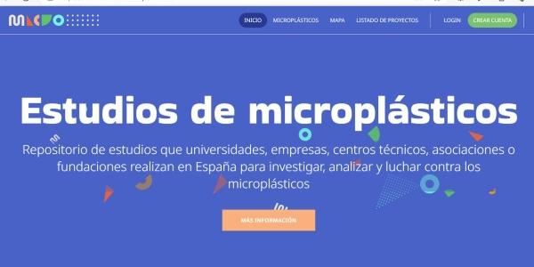 La página web para el mapeo de los microplásticos.