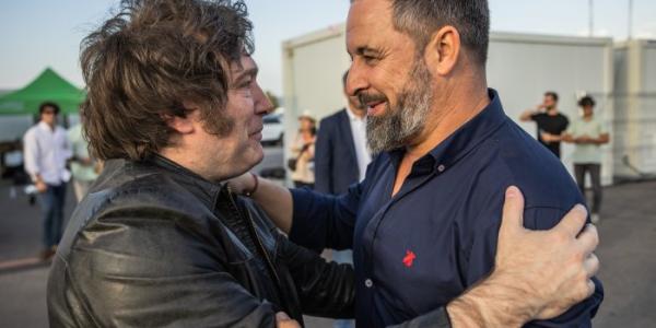 elecciones argentinas | Foto del Twitter de Santiago Abascal Javier Milei y Santiago Abascal
