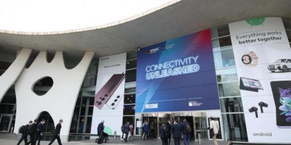 Imagen de cómo lucía el acceso principal al MWC en 2022