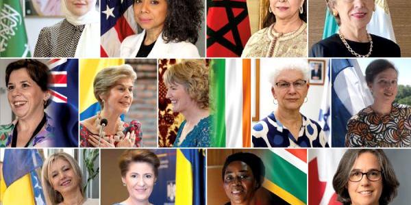Mujeres representantes diplomáticas y embajadoras