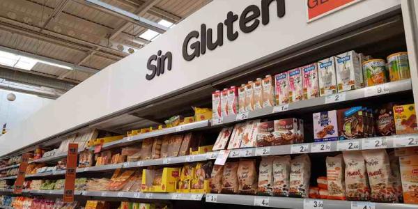 Estante productos sin gluten en Carrefour 