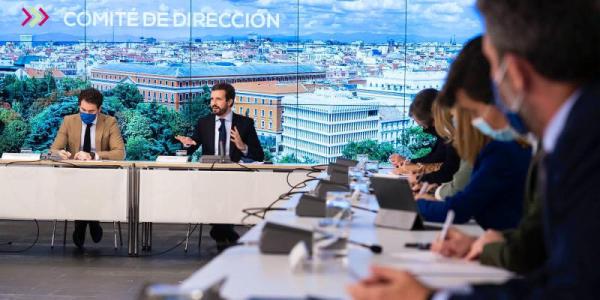 Pablo Casado, en una reunión del Comité de Dirección | Foto: PP