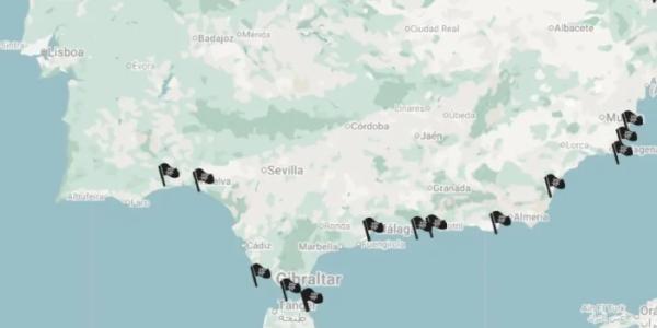 Banderas negras de Andalucía en 2025