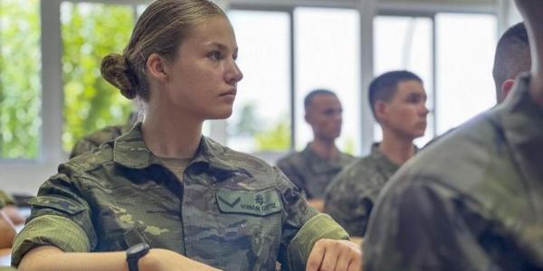 La princesa Leonor durante su formación militar