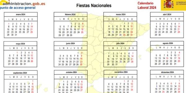 Calendario de festivos 2024