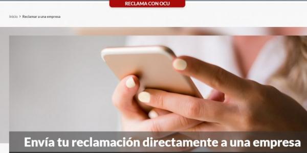 Portal de internet de la OCU para hacer las reclamaciones