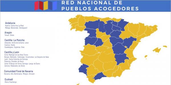 Mapa Red Nacional de Pueblos Acogedores para el Teletrabajo