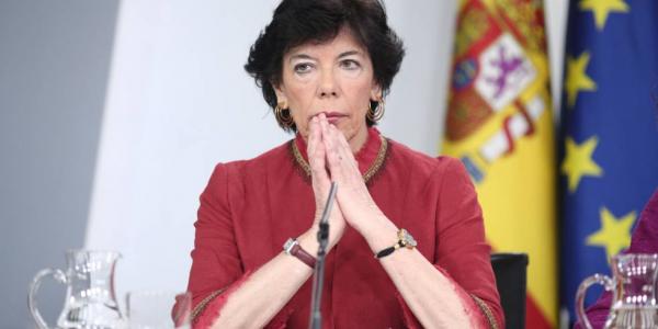 Isabel Celaá en rueda de prensa