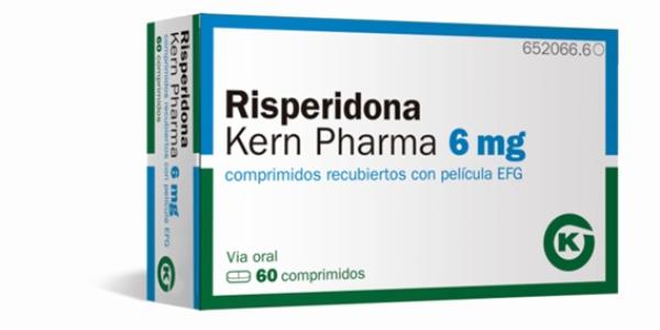 Caja de medicamento Risperidona