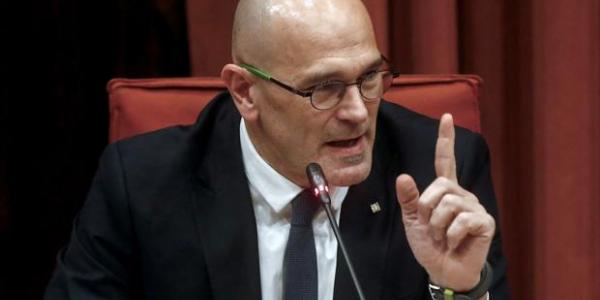 El exconsejero Raúl Romeva en su intervención | Efe