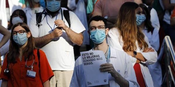 Sanitarios madrileños en una huelga anterior