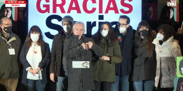 Ángel Ceña y el resto de candidatos de Soria ¡YA! celebran los resultados de las elecciones. 