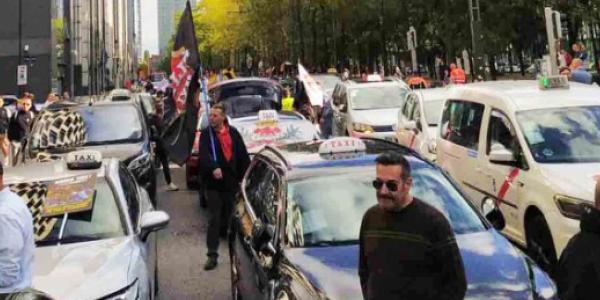 Manifestación taxistas europeos