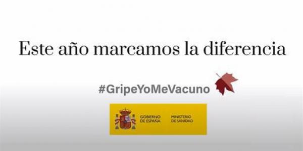 Cartel de la campaña de vacunación contra la gripe 2020