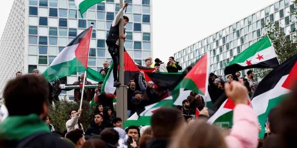 Una protesta en Gaza