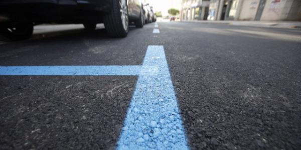 zona azul de aparcamiento