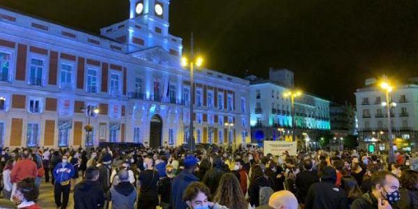 Manifestación por las zonas con restricciones en Madrid