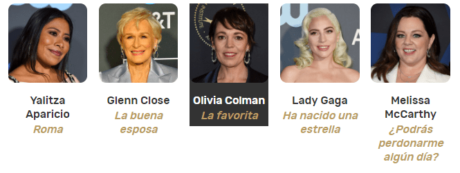 Oscar 2019 mejor actriz